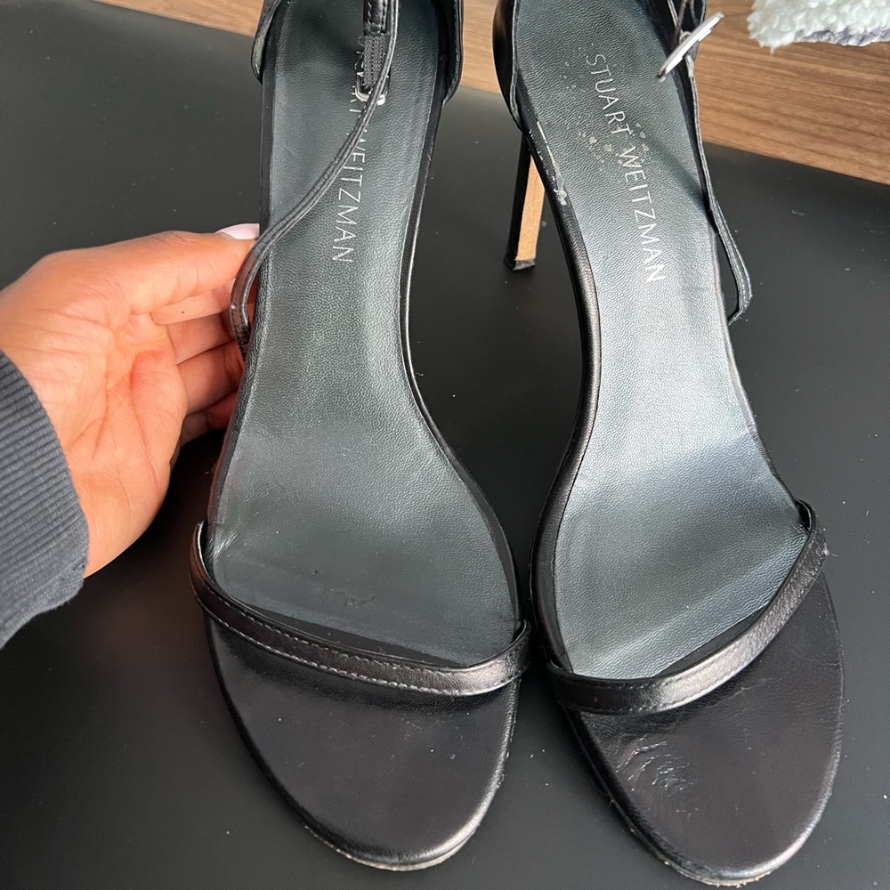 Stuart Weitzman Nudist Leather Sandals